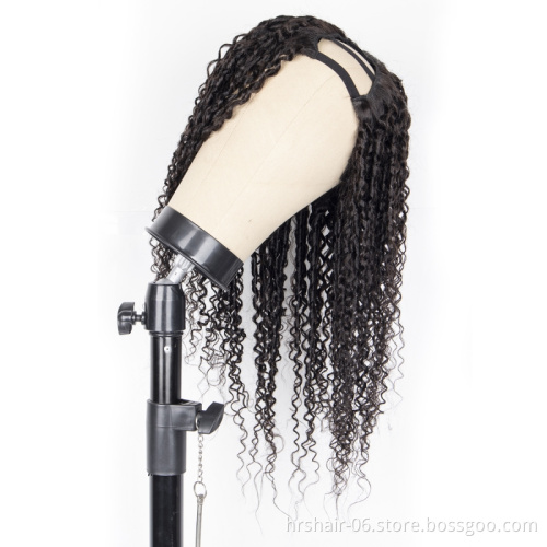 Wholesale 10 180 250 Density 100% Human Hair Brazilian Hair Upart Wigs for Black Woman,Pixie Cut Wig Natural Color